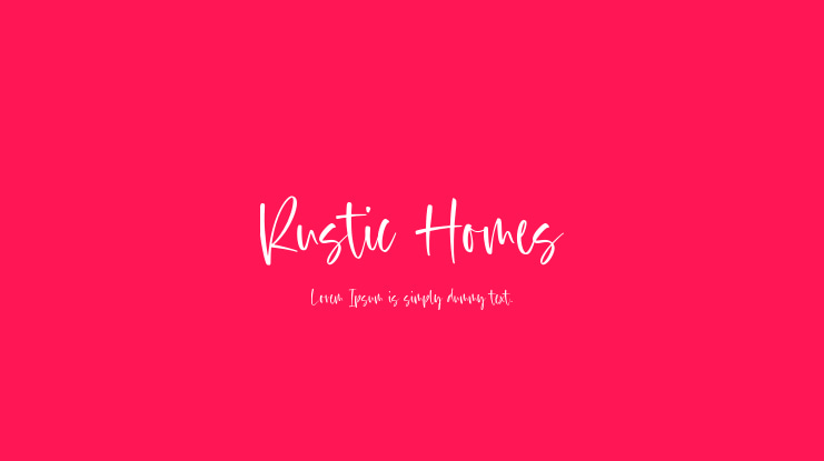 Rustic Homes Font