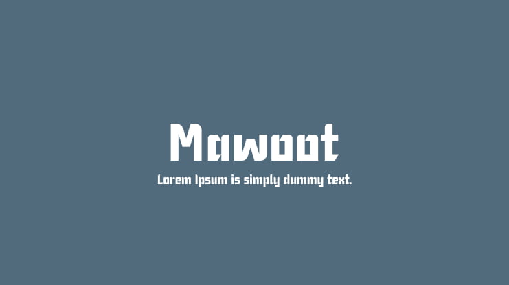 Mawoot Font