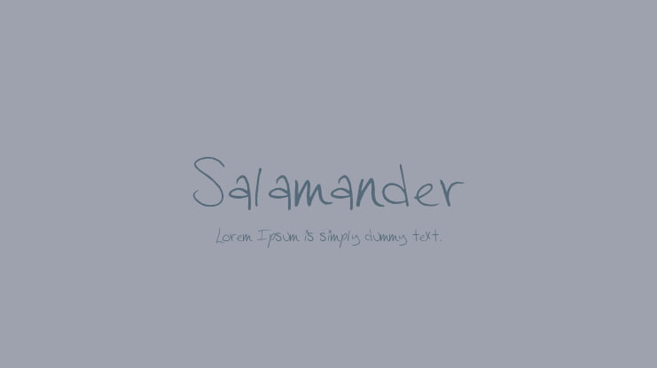 Salamander Font