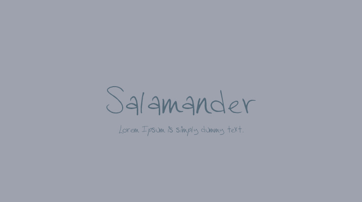 Salamander Font