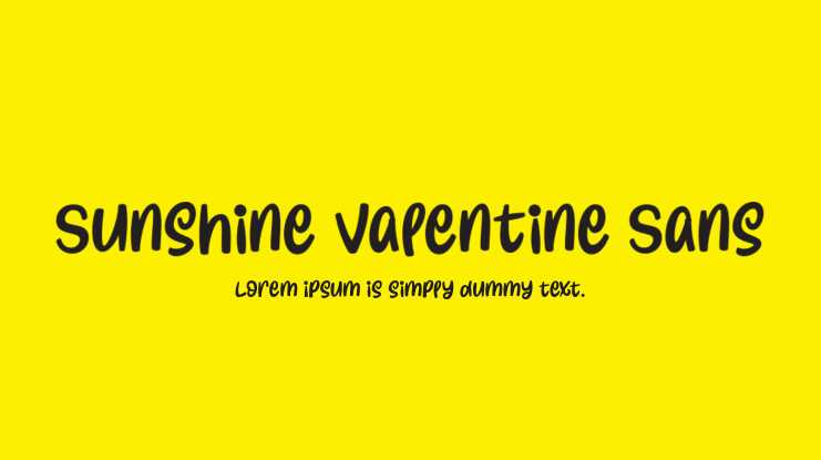Sunshine Valentine Sans Font