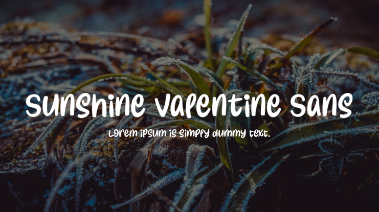 Sunshine Valentine Sans Font