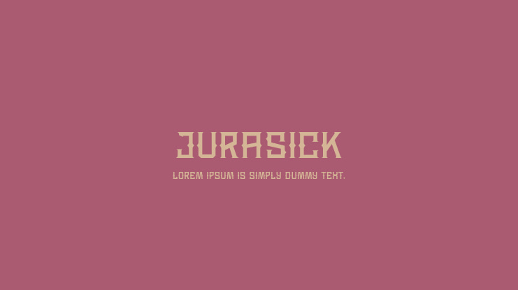 JURASICK Font