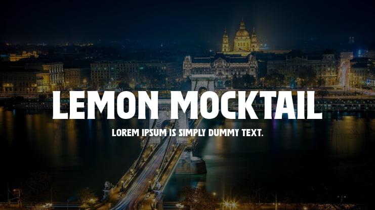 Lemon Mocktail Font