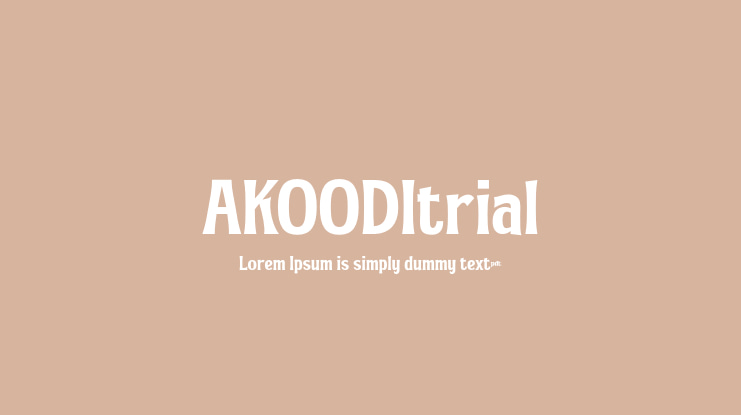AKOODItrial Font