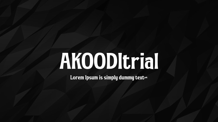 AKOODItrial Font