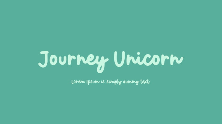Journey Unicorn Font