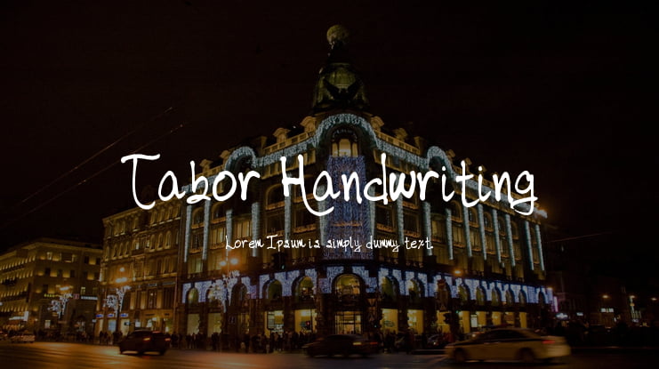 Tabor Handwriting Font