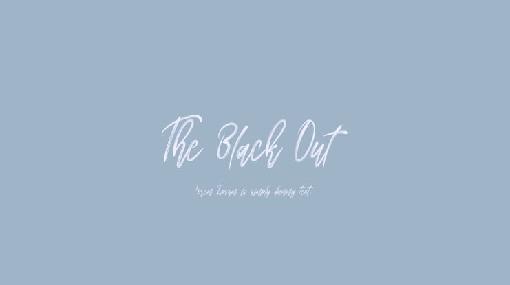 The Black Out Font