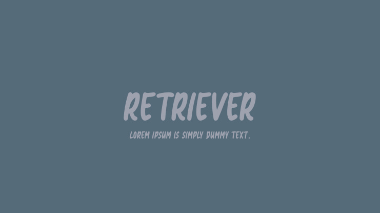 Retriever Font