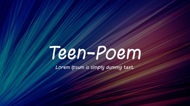 Teen-Poem Font