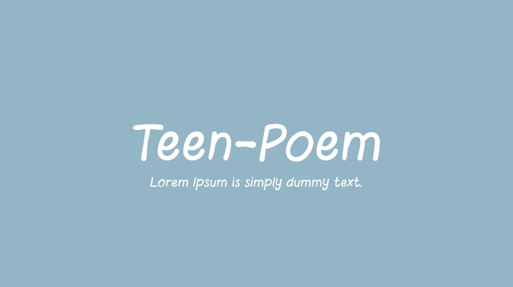 Teen-Poem Font