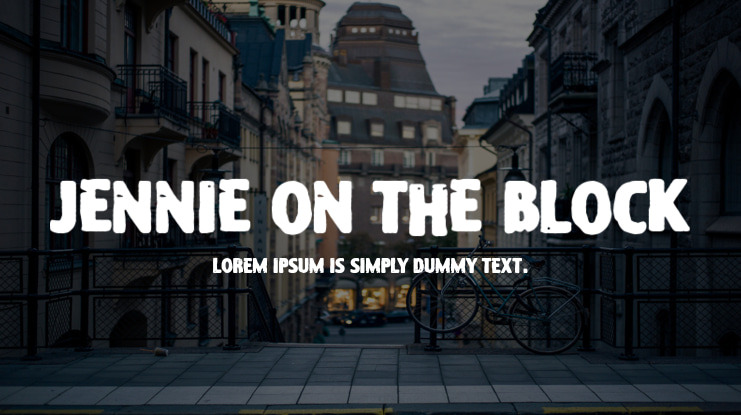Jennie on the Block Font