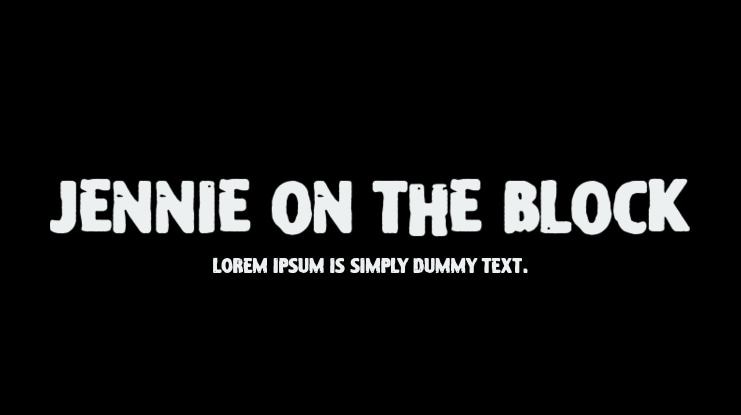 Jennie on the Block Font