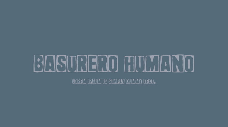 Basurero Humano Font