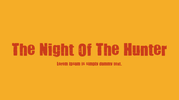 The Night Of The Hunter Font
