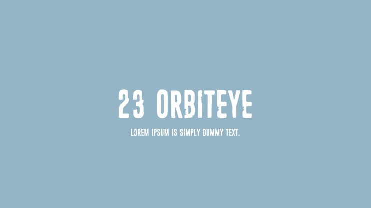 23 Orbiteye Font