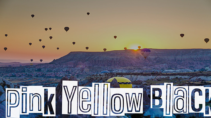 Pink Yellow Black Font