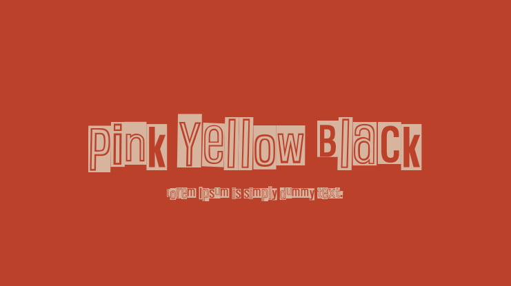 Pink Yellow Black Font