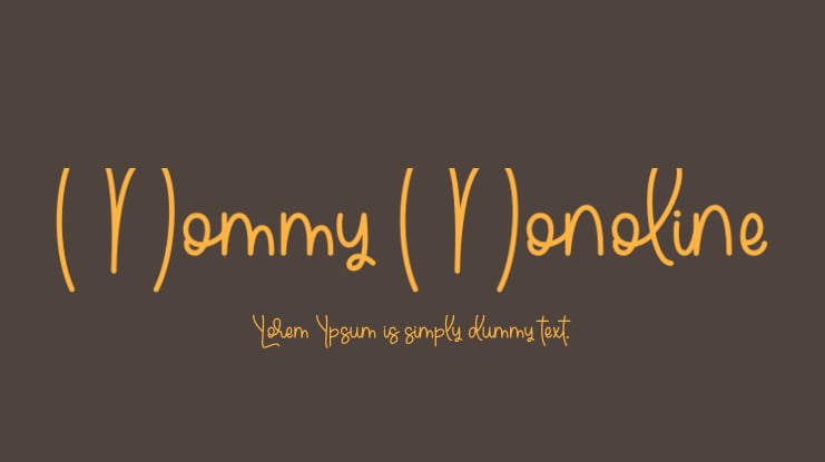 Mommy Monoline Font Family