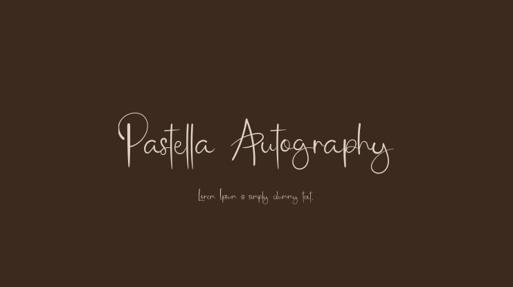 Pastella Autography Font