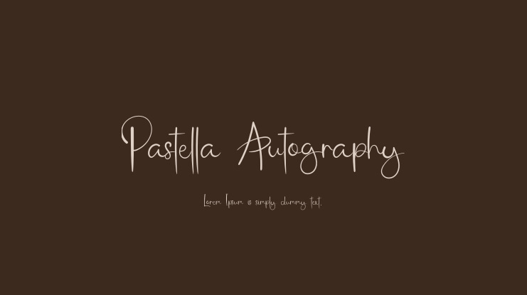 Pastella Autography Font