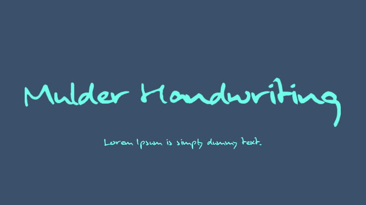 Mulder Handwriting Font