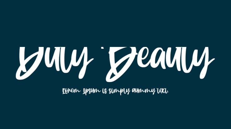 Duty Beauty Font