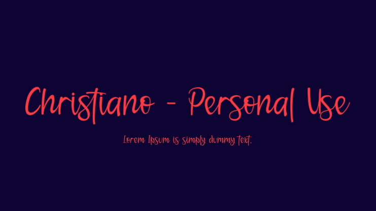 Christiano - Personal Use Font