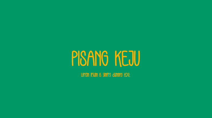 PISANG KEJU Font
