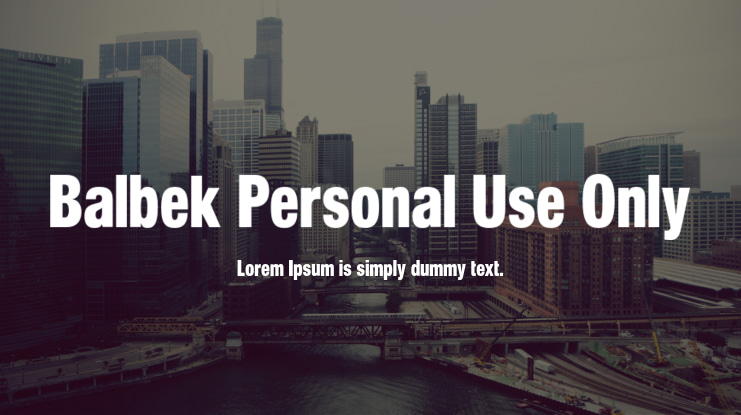 Balbek Personal Use Only Font