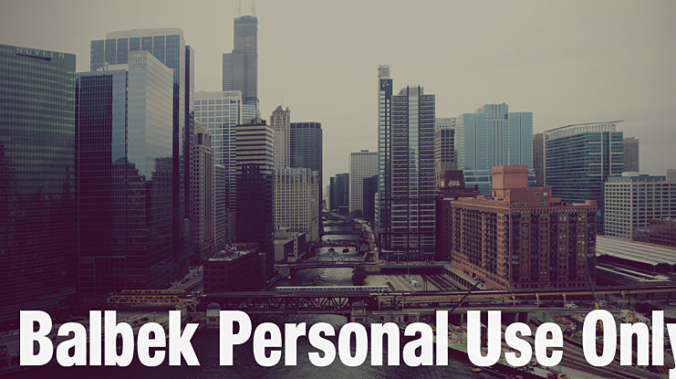 Balbek Personal Use Only Font