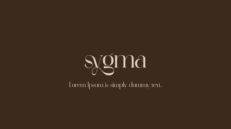 Sygma Font