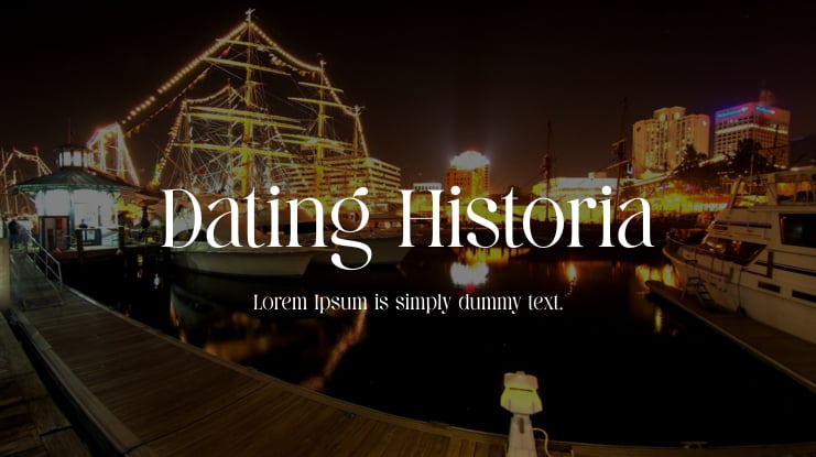 Dating Historia Font Family