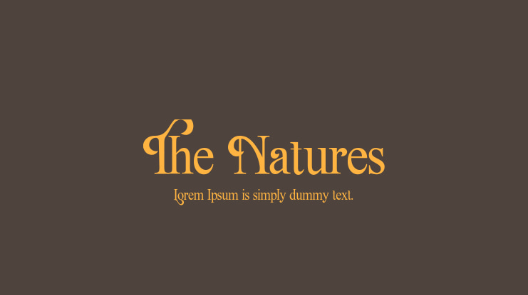 The Natures Font