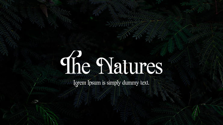 The Natures Font