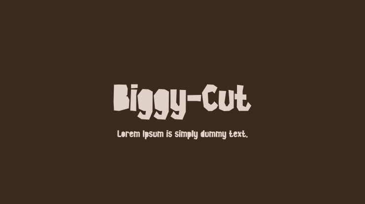 Biggy-Cut Font