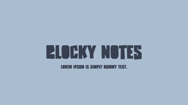 Blocky Notes Font