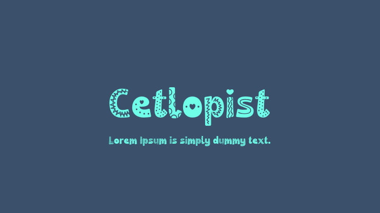 Cetlopist Font