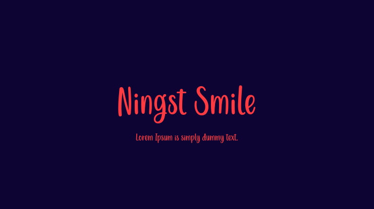 Ningst Smile Font