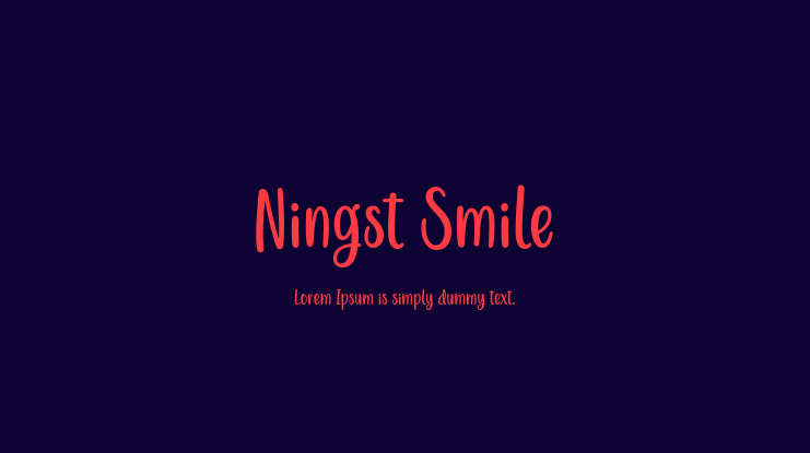 Ningst Smile Font
