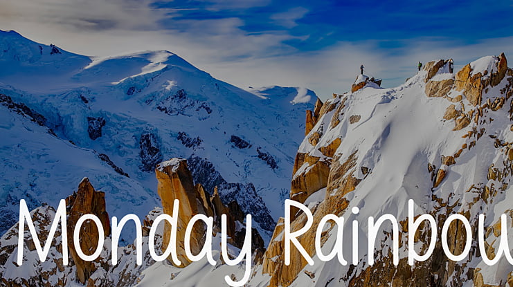 Monday Rainbow Font