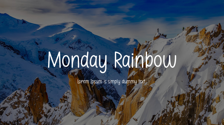 Monday Rainbow Font