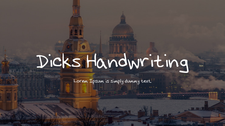Dicks Handwriting Font