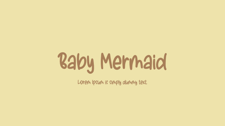 Baby Mermaid Font