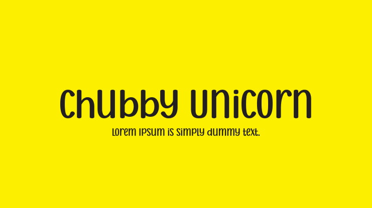 Chubby Unicorn Font