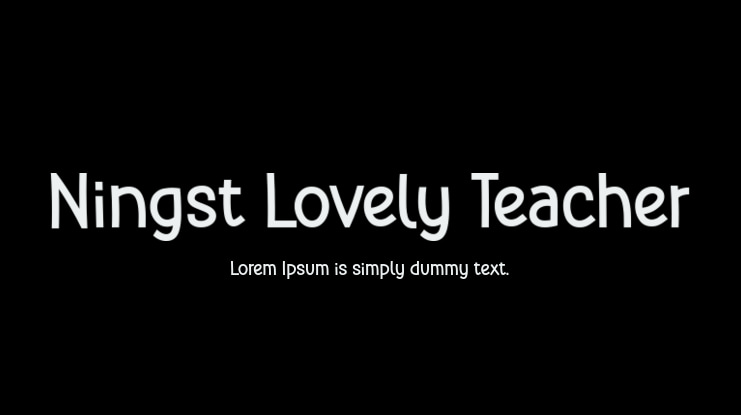 Ningst Lovely Teacher Font