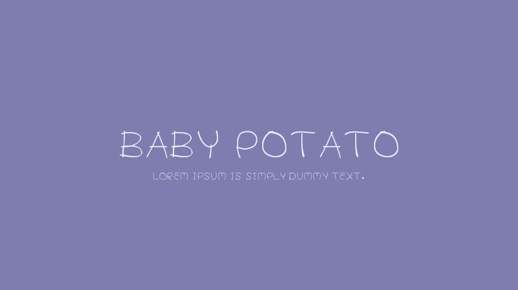 Baby Potato Font
