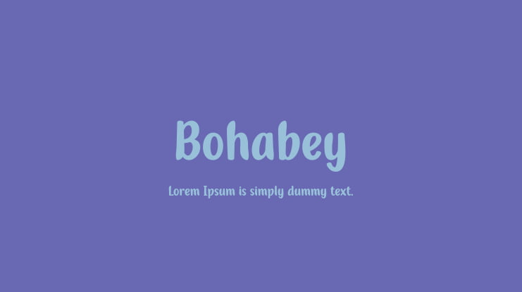 Bohabey Font Family