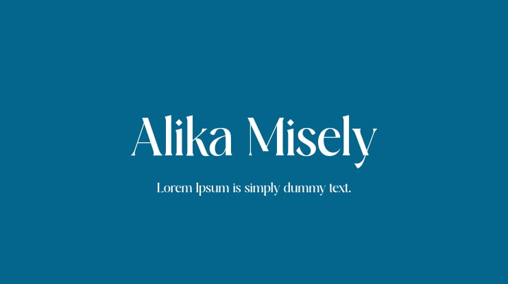 Alika Misely Font